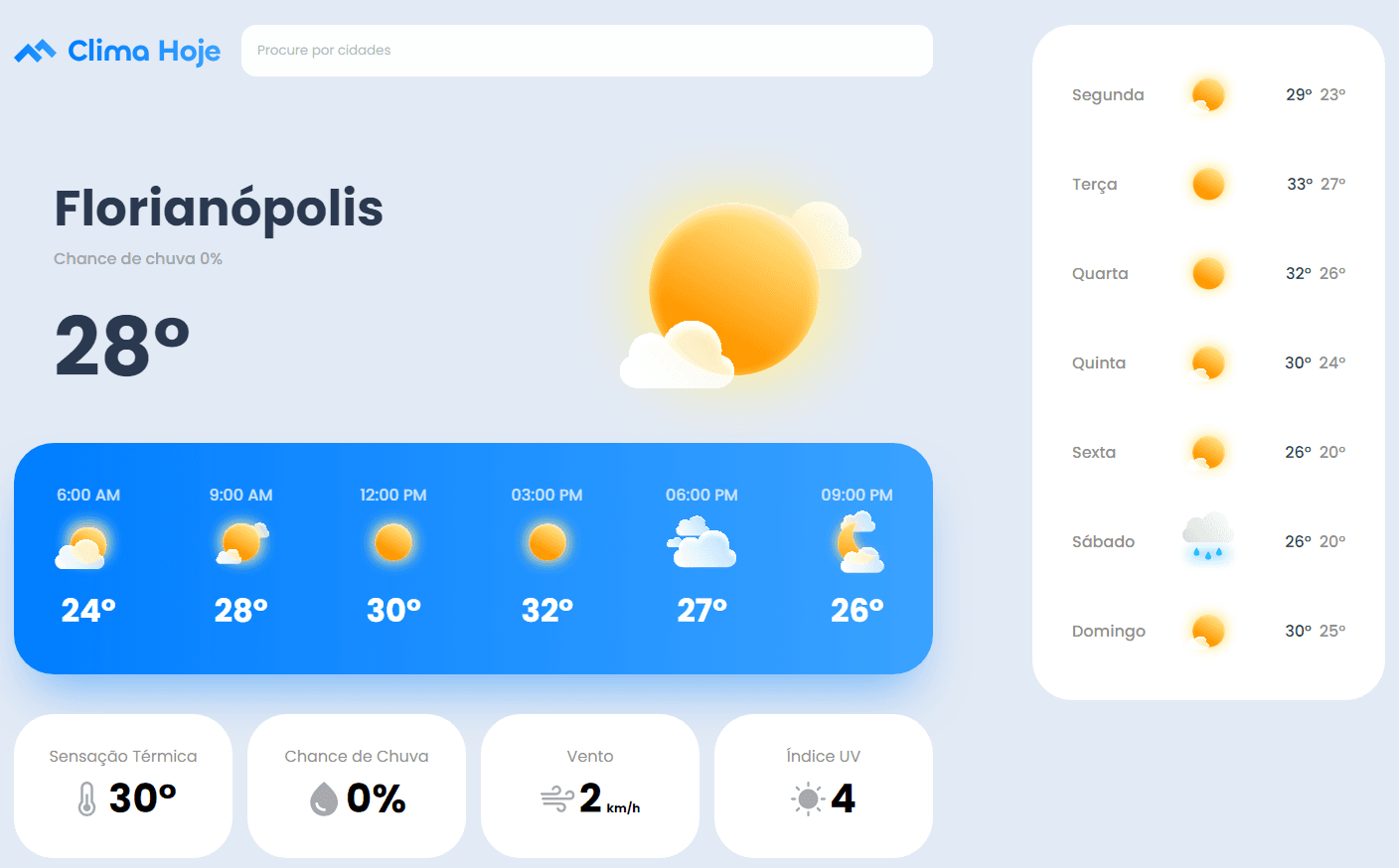 Imagem do projeto Clima Hoje
