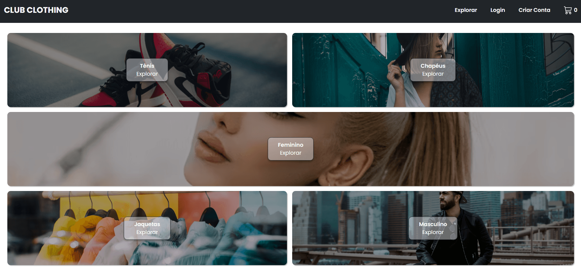 Imagem do projeto Club Clothing E-Commerce