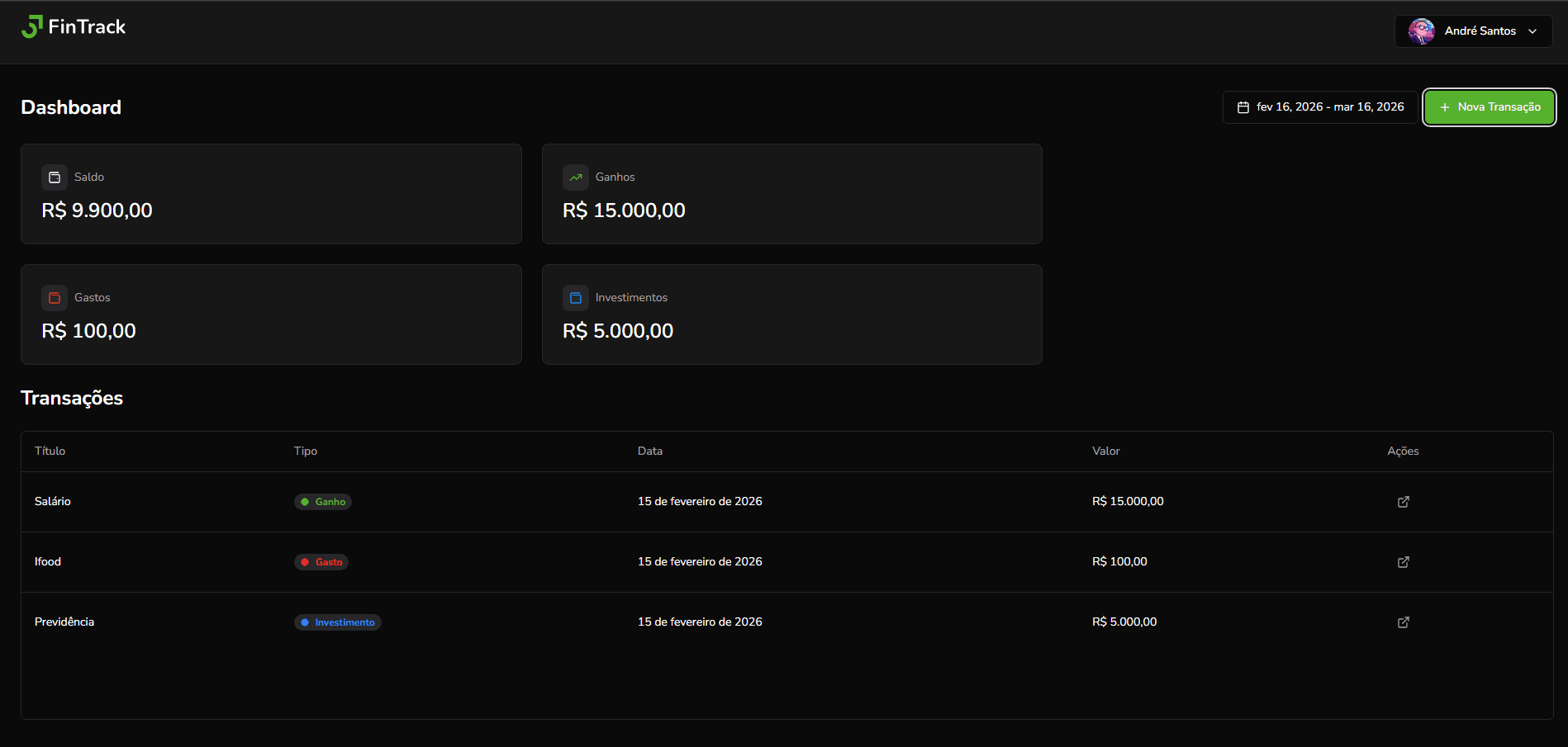 Imagem do projeto FinTrack